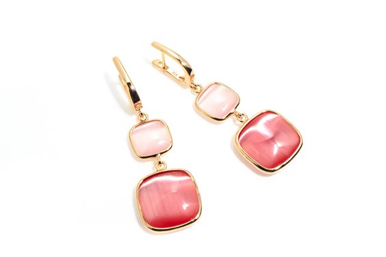 Orecchini Madì Donna Laguna Ciliegia in Argento Quarzo idrotermale 38790-MADÌ - 38790-MADÌ